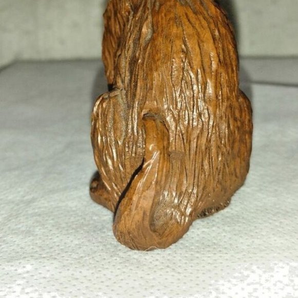 Cat Sculpture Made of Crushed Pecan Shells Beautiful by Red Mill of VA. Vintage - Picture 7 of 11